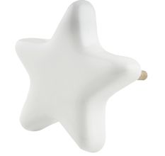 Solid White Star Ceramic Cabinet Knob